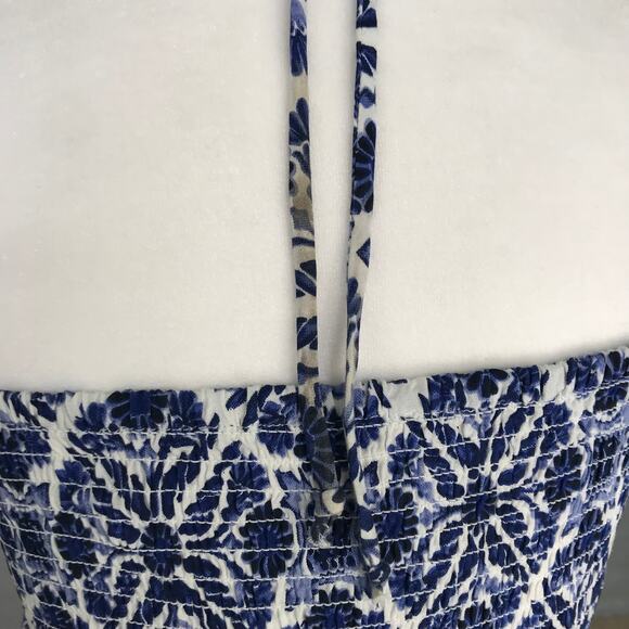 Patrons of Peace Jumpsuit‎ XS Halter Wide Leg Smocked Pockets Feminine Resort ** - Picture 11 of 11